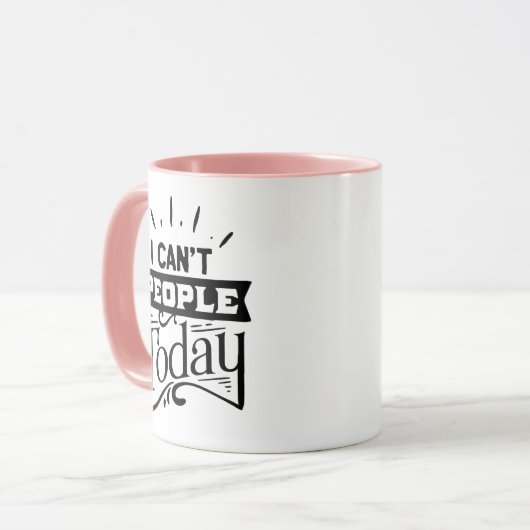 Ik kan vandaag geen mensen mok (Voorkant links)