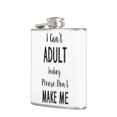 Ik kan vandaag niet volwassen worden - Grappig cit Heupfles (Links)