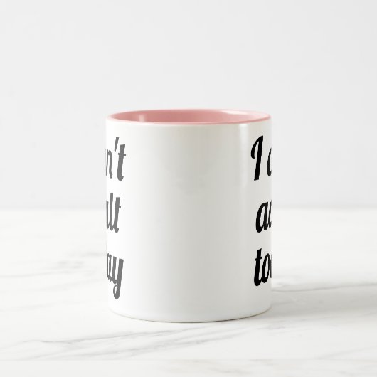 Ik kan vandaag niet volwassen worden | grappige hu tweekleurige koffiemok (Center)