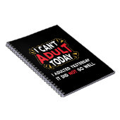 Ik kan vandaag niet volwassen worden - ik heb gist notitieboek (Rechterzijde)