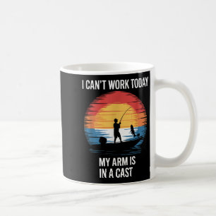 Ik kan vandaag niet werken, mijn arm zit in een gi koffiemok