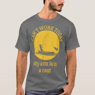 Ik kan vandaag niet werken, mijn arm zit in een vi t-shirt