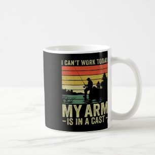 Ik kan vandaag niet werken, mijn arm zit in het gi koffiemok