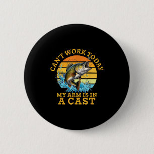 Ik kan vandaag niet werken, mijn arm zit in het gi ronde button 5,7 cm