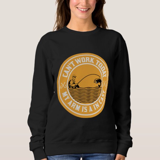 Ik kan vandaag werken Mijn arm is in een gegoten m Trui (Voorkant)