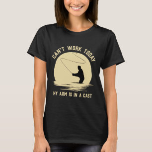 Ik kan vandaag werken mijn arm is in een gegoten v t-shirt