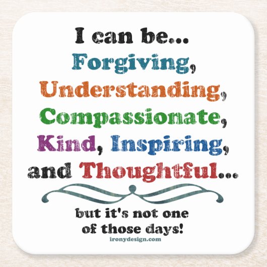 Ik kan Vergeven zijn Kartonnen Onderzetters (Voorkant)