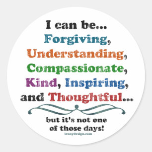 Ik kan Vergeven zijn Ronde Sticker