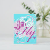 Ik kan vliegen briefkaart (Staand voorkant)