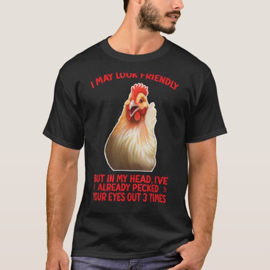 IK KAN VRIENDELIJK HUMOR KIJKEN T-SHIRT (Voorkant)