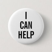 Ik kan vrijwilliger-witte Button helpen (Voorkant)