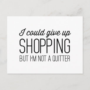 Ik kan winkelen opgeven, maar ik ben geen gitaar briefkaart