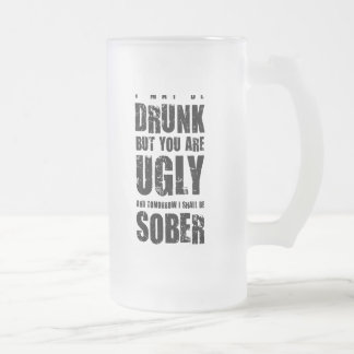 Ik kan worden drink. Ongebruikelijk geschenk. Matglas Bierpul