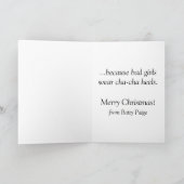 Ik kan ze maar beter Cha Cha Heels geven die ik wi Feestdagen Kaart (Binnen)