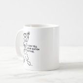 Ik kan zeggen dat je horloge nep is. Mok (Voorkant links)