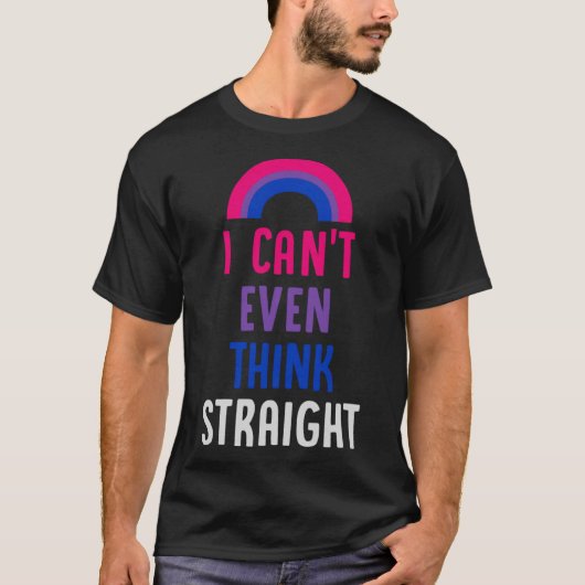 Ik kan zelfs niet denken hetero biseksuele pride v t-shirt (Voorkant)