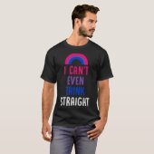 Ik kan zelfs niet denken hetero biseksuele pride v t-shirt (Voorkant volledig)