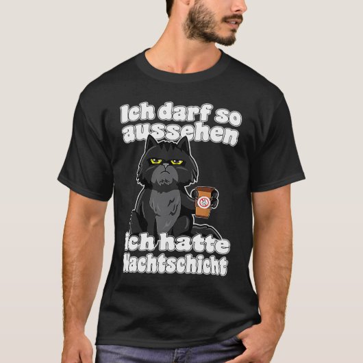 Ik kan zo zien dat ik Nightshift Cat had T-shirt (Voorkant)
