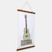 Ik kanaliseer mijn innerlijke gitarist. hangend wandkleed (Gebogen)