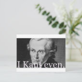 Ik Kant zelfs Briefkaart (Staand voorkant)