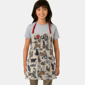 Ik ❤ katten 😺 Schort met overdruk (Insitu)