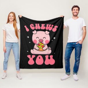 Ik kauw je pizza fleece deken