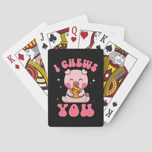 Ik kauw je pizza pokerkaarten (Achterkant)