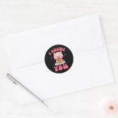 Ik Kauw Je Pizza Ronde Sticker (Envelop)