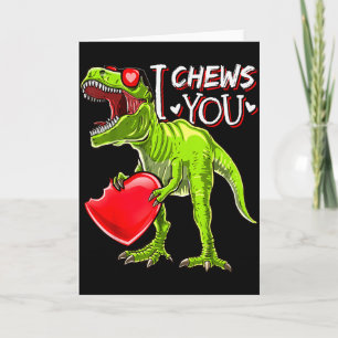 Ik kauw jou valentijn T Rex dinosaurus shirts vale Kaart