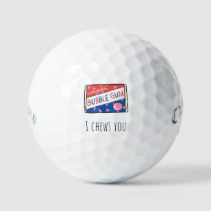 'Ik kauw op jou' Bubble Gum Grappig Romantisch Won Golfballen
