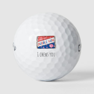 'Ik kauw op jou' Speelse zoete pret kauwgom grappi Golfballen