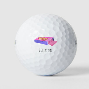 'Ik kauw op jou' Speelse zoete pret kauwgom grappi Golfballen
