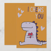 Ik kauw op jou! Valentijnsdag kaart (Voorkant / Achterkant)