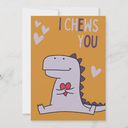 Ik kauw op jou! Valentijnskaart voor vakanties Feestdagenkaart (Voorkant)