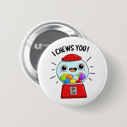 Ik kauwt je grappige Gumball Machine Pun Ronde Button 5,7 Cm (Voorkant /achterkant)