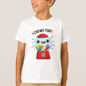 Ik kauwt je grappige Gumball Machine Pun T-shirt (Voorkant)