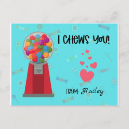 Ik kauwt je Gumball Valentijnsdag Kaart