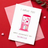 Ik kauwt op je Bubble Gum Classroom Valentijnsdag Kaart