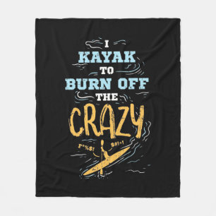 Ik Kayak om de luie te begraven Fleece Deken
