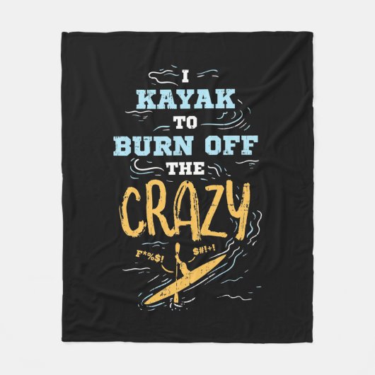 Ik Kayak om de luie te begraven Fleece Deken (Voorkant)