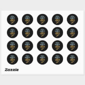 Ik Kayak om de luie te begraven Ronde Sticker (Vel)