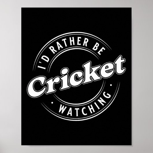 Ik keek liever naar cricket  poster (Voorkant)