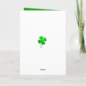 Ik keek onder een 4Leaf klaver Wenskaart Kaart (Achterkant)