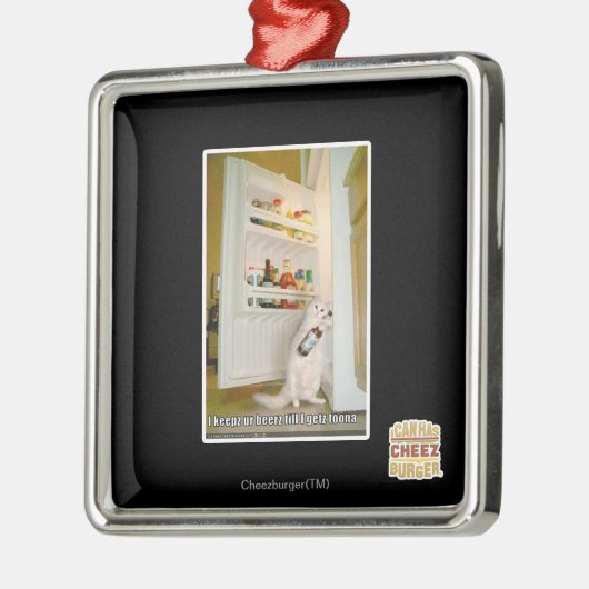 Ik keepz ur beerz metalen ornament (Links)