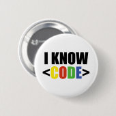 Ik Ken CODE Funny programmeur Coder Ontwikkelaar Ronde Button 5,7 Cm (Voorkant /achterkant)