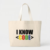 Ik ken CODE Grote Tote Bag (Voorkant)