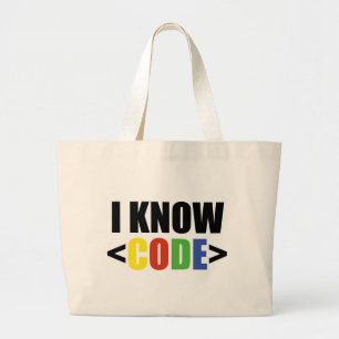 Ik ken CODE Grote Tote Bag