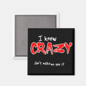 Ik ken Crazy Funny Magnet Humor (Voorkant / Achterkant)