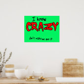 Ik ken Crazy Funny Poster Humor (Keuken)
