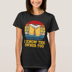 Ik ken de eigenaar van Funny Bartender Mannen vrou T-shirt